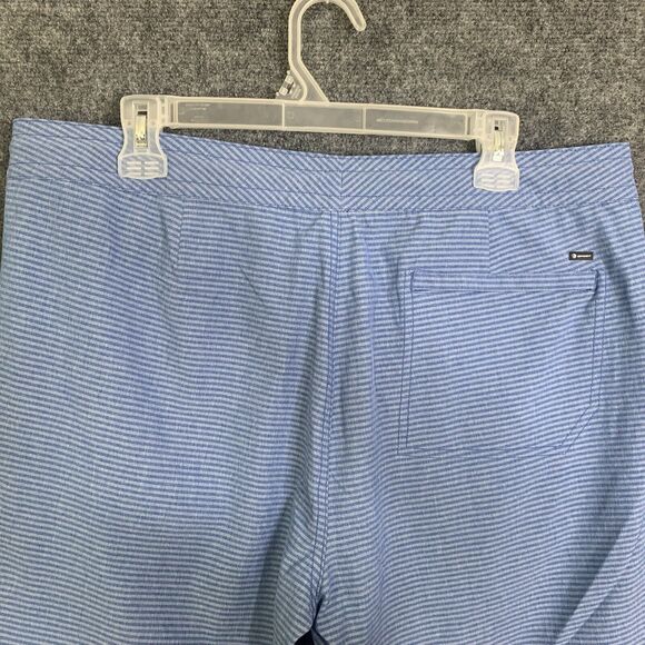 MPG Sport Shorts Men 36 NWT Hybrid Short For Land & Sea Blue Stripe Light Weight - Picture 7 of 14